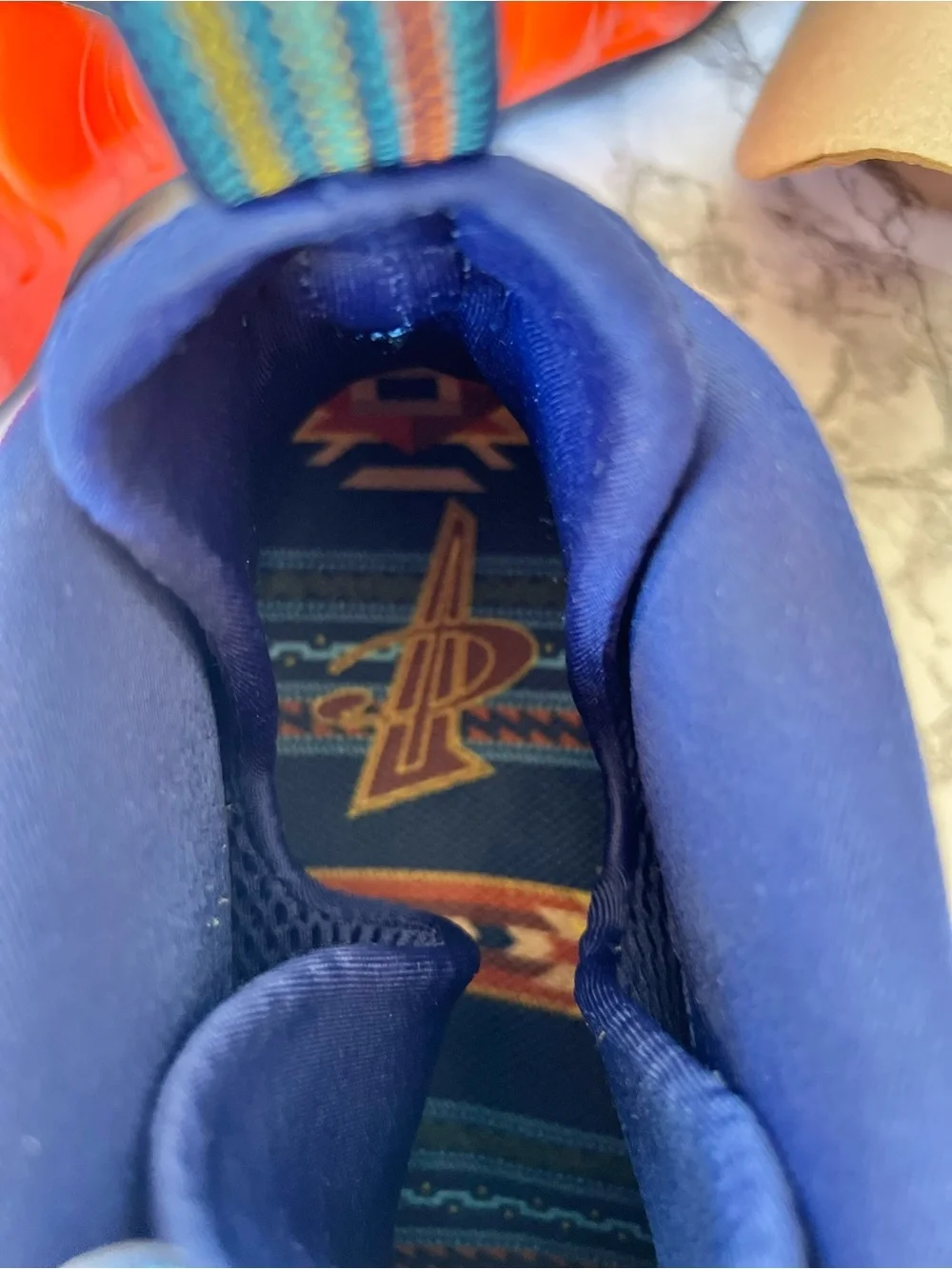 Nike Air Foamposite One Blue Void Rugged Orange Men’s Basketball Sneaker 13